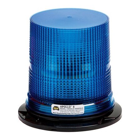 Wolo Wolo LED Permanent Mount Or 1" Npt Pipe Mount Warning Light, Blue Lens - 3085Ppm-B 3085PPM-B